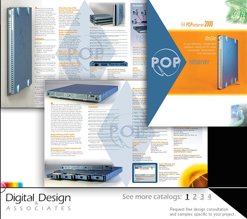 CATALOG DESIGN - Layouts involved art direction, graphic design, product photography with image selection, text editing/proofing and offset printing coordination.