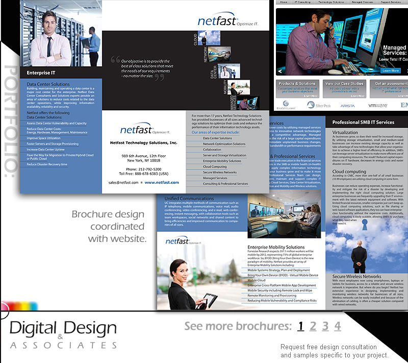BROCHURE DESIGN - Layouts involved graphic design, image selection, text editing/proofing and offset printing coordination.