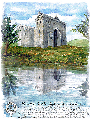 Hermitage Castle, Scotland - Copyright Protected - by Artist Kimberley Reid and CastleColors.com