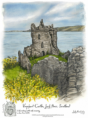 Urquhart Castle, Scotland - Copyright Protected - by Artist Kimberley Reid and CastleColors.com
